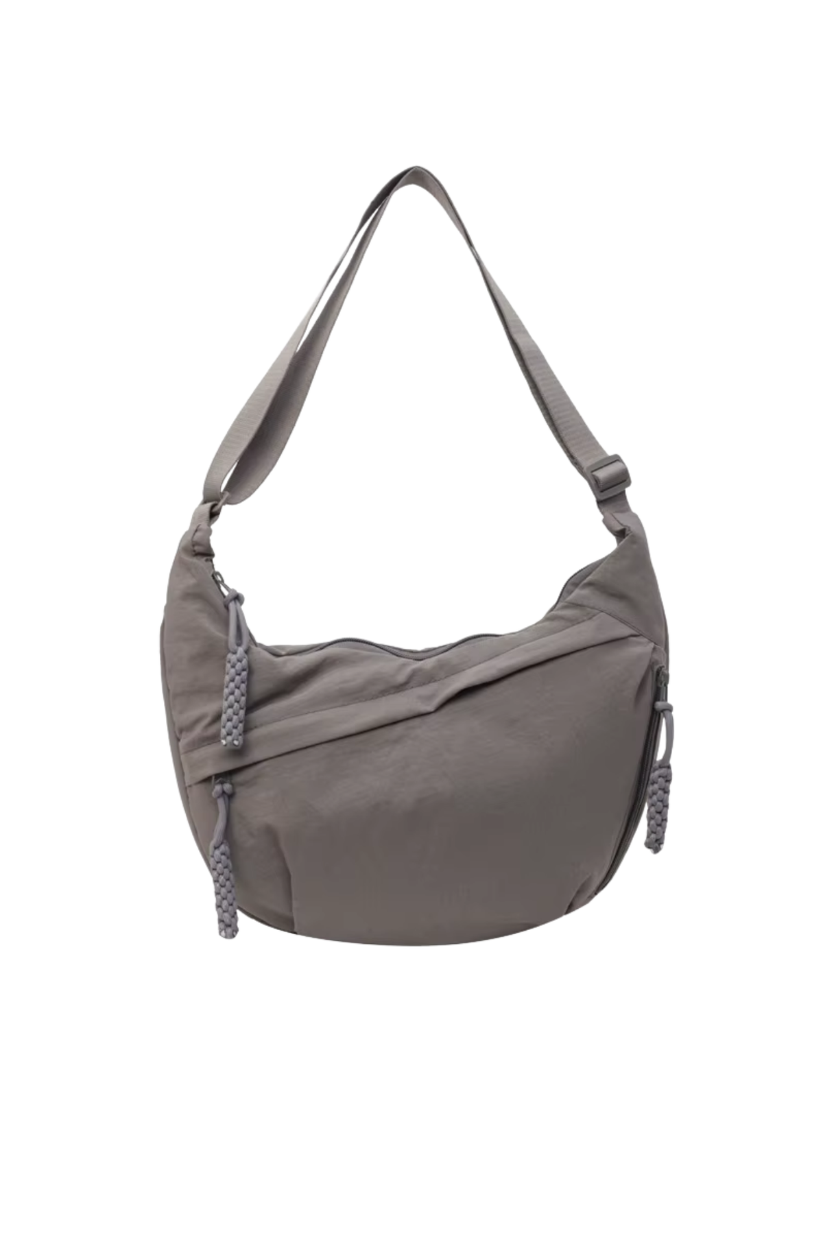 Leona Large Crescent Nylon Bag (Char)