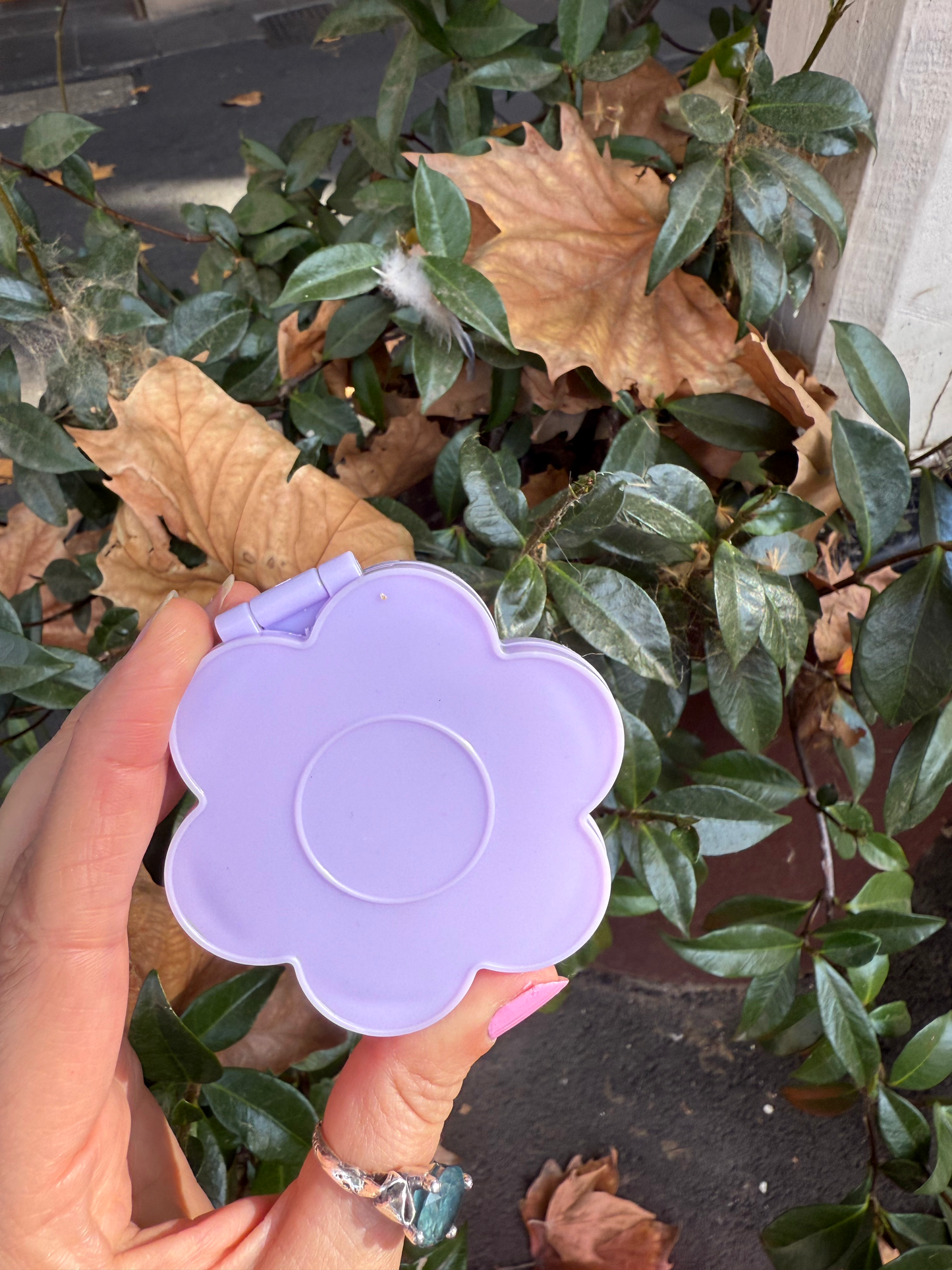 Flower Compact Mirror (Lilac)