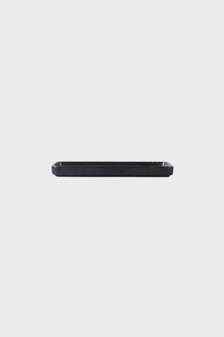 Med Rectangle Ceramic Dish (Blk Grn)