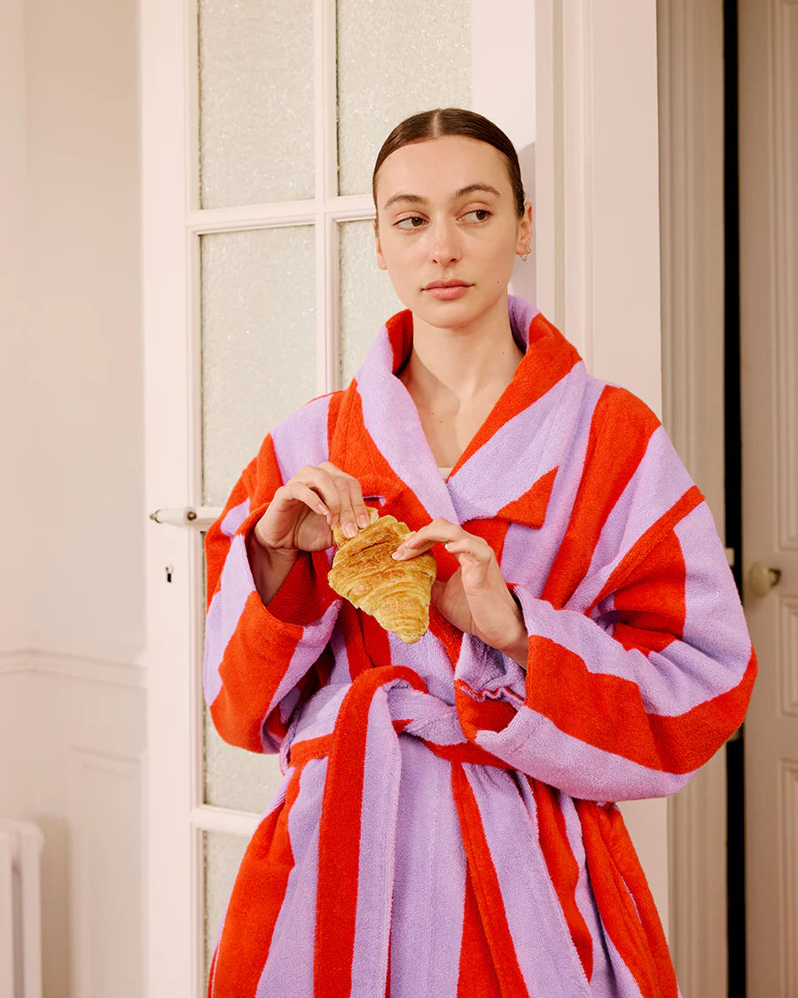 Robe (Grapefruit Stripes)