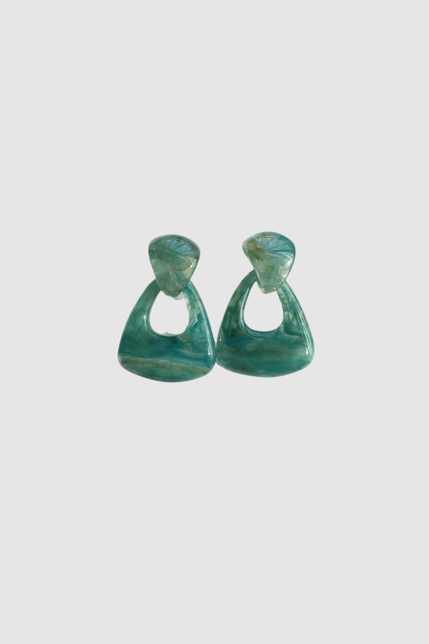 Mini Bag Earrings (Teal)