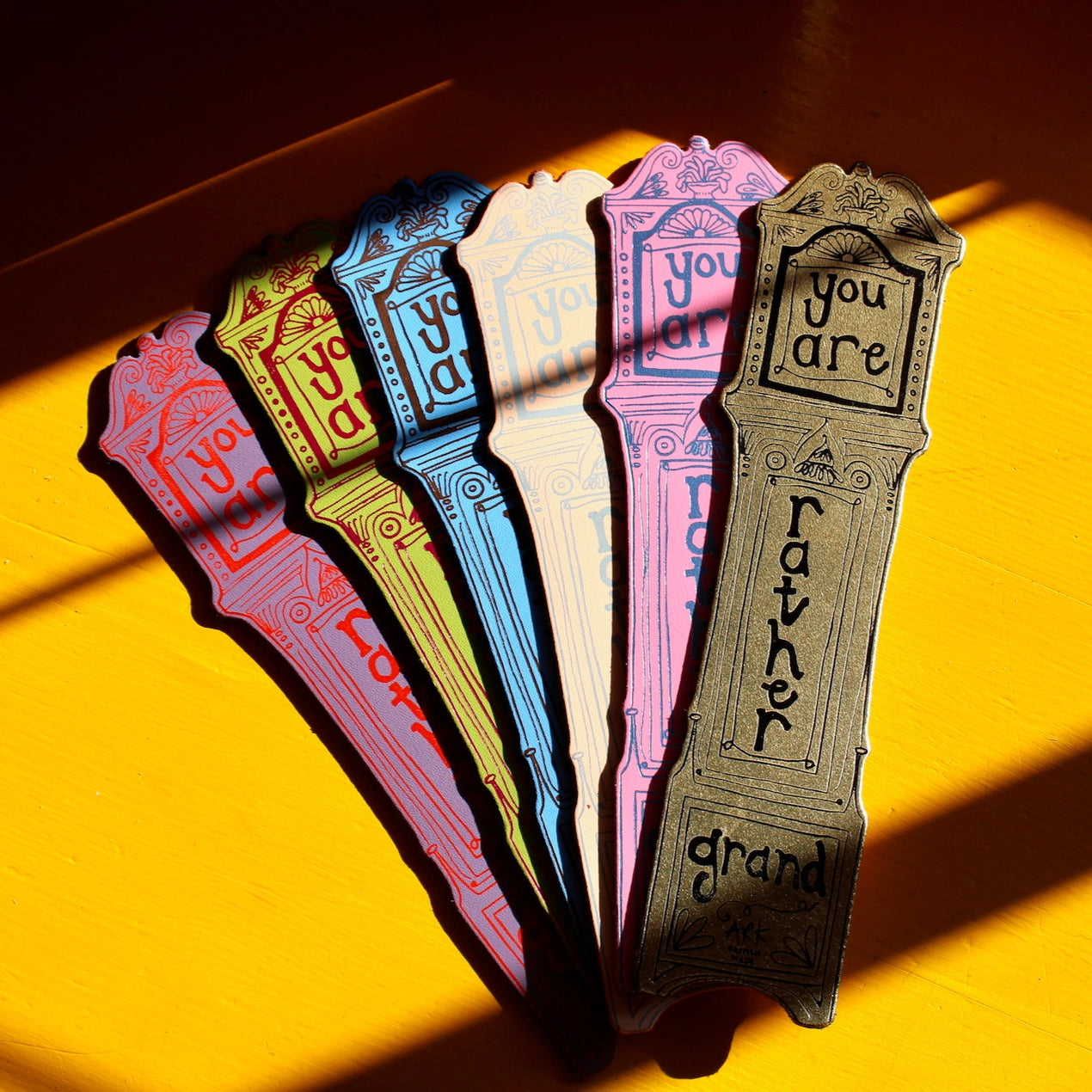 Grandfather Clock Bookmark (Lilac)