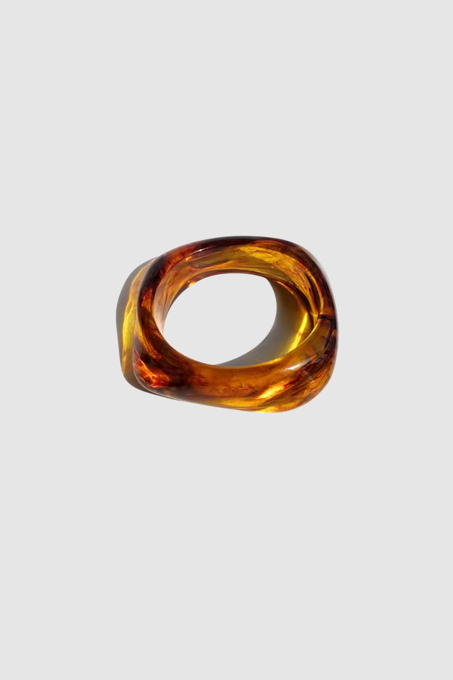 Odd Shape Bangle (Tort Swirl)