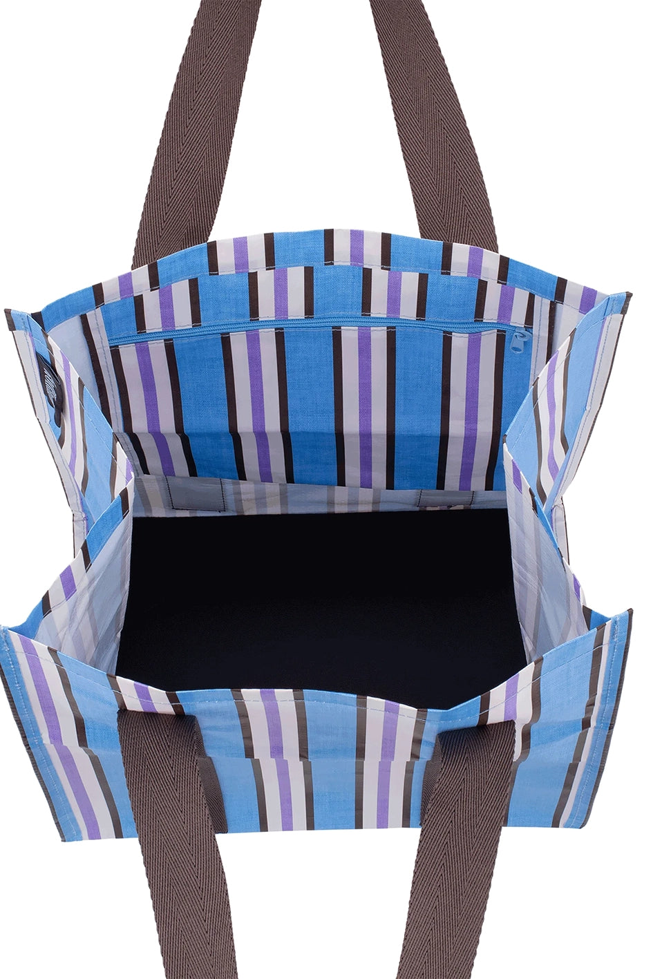 Market Bag (Choc Blue Stripe)