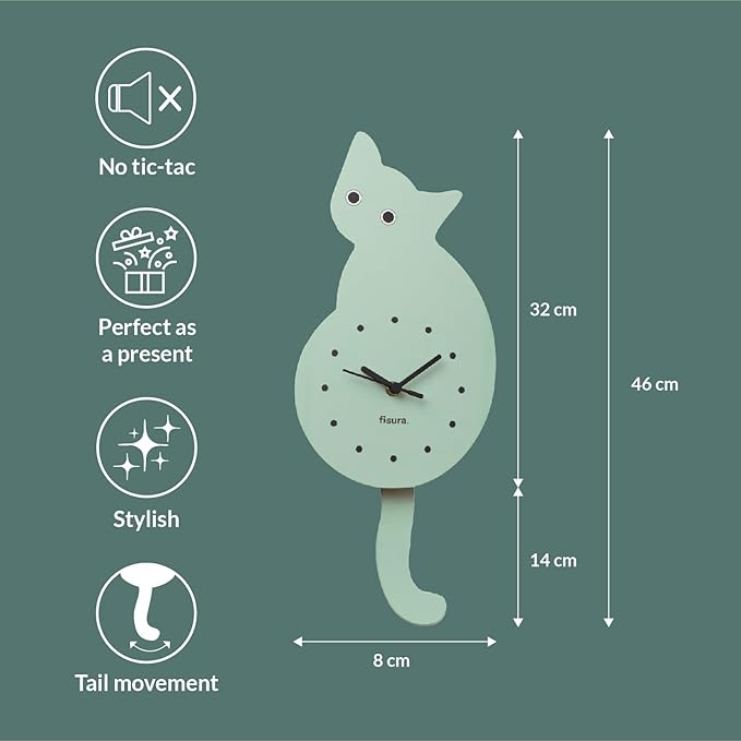 Cat Clock (Mint)