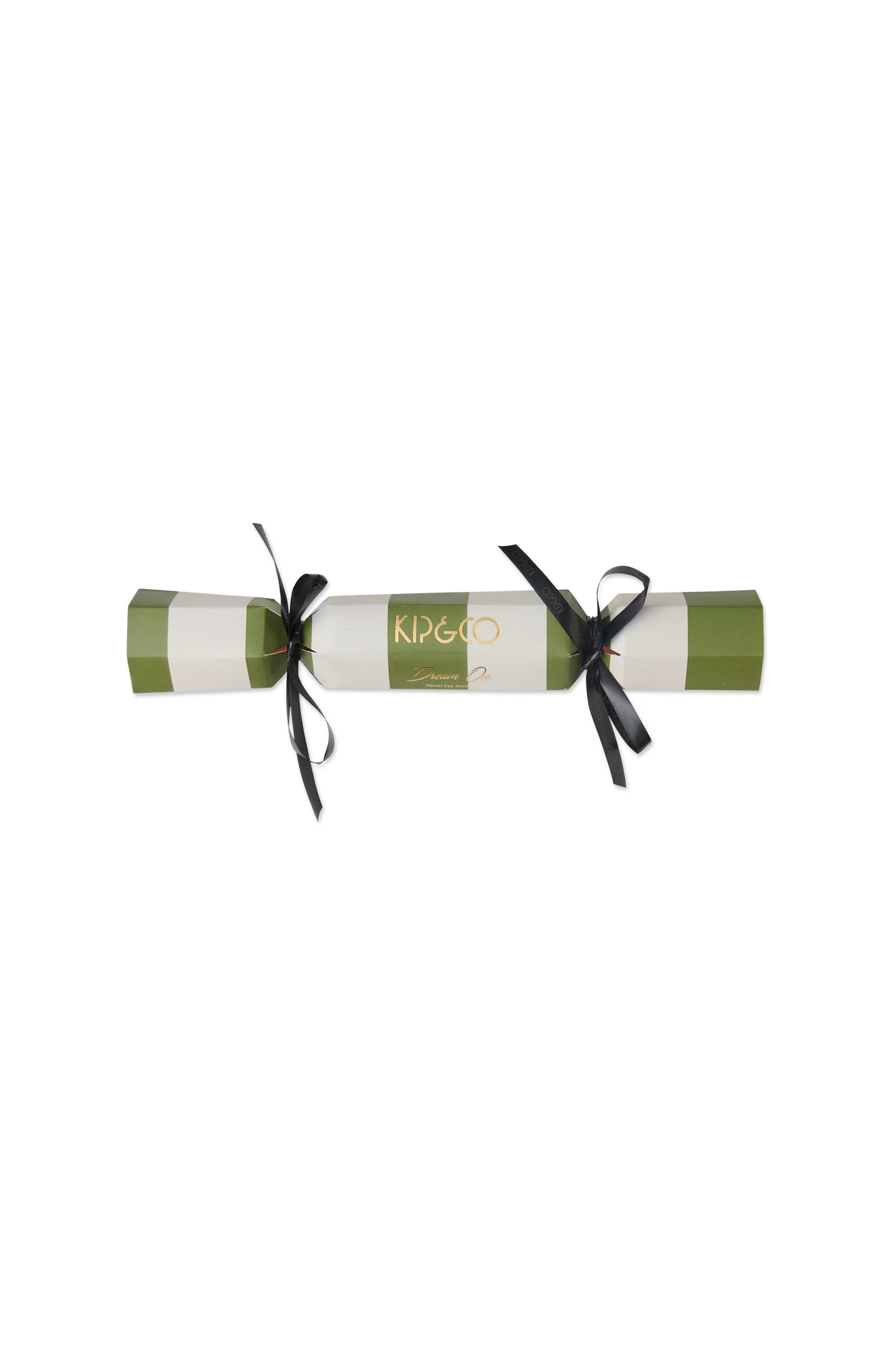 Moss Stripe Velvet Eye Mask
