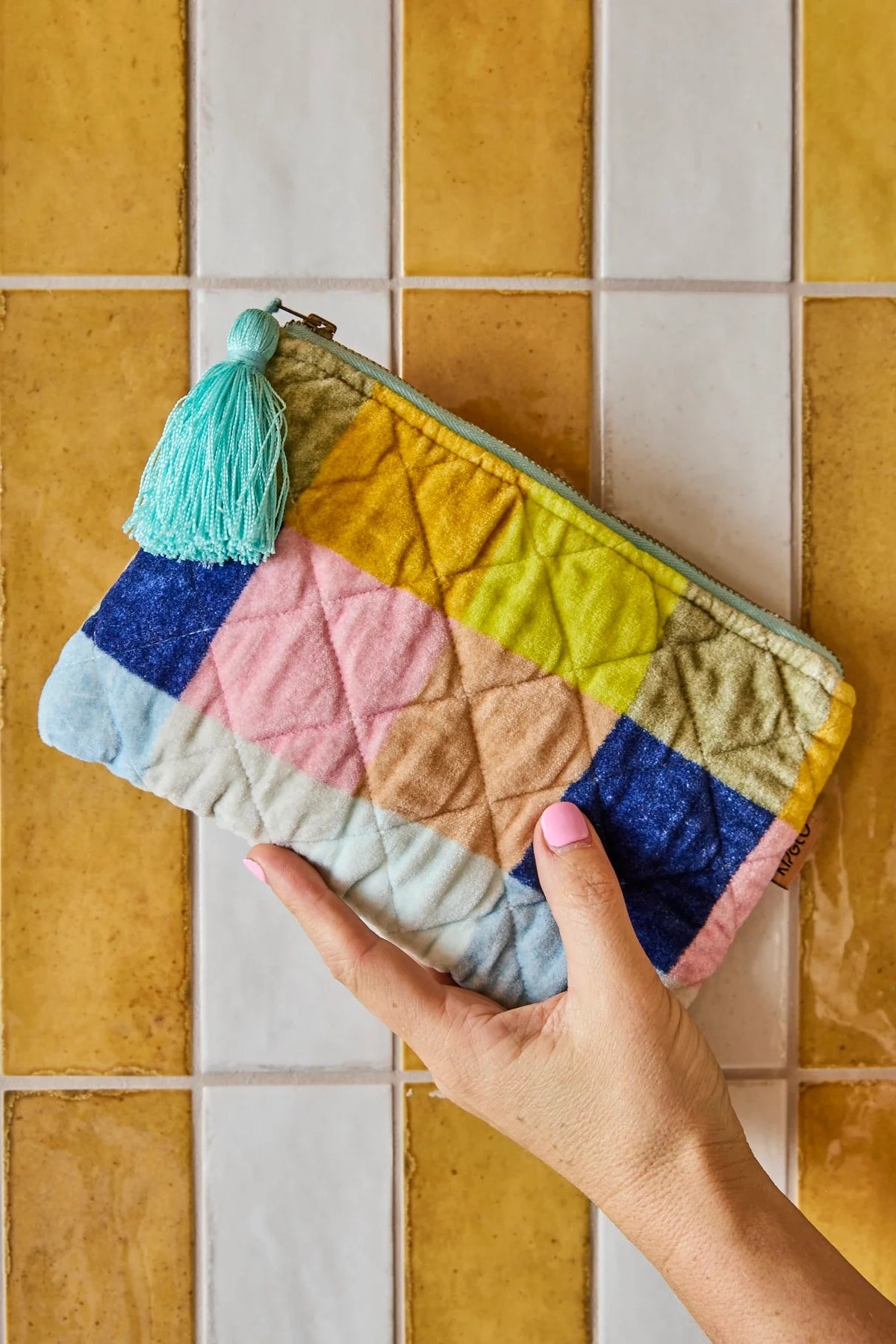 Florida Tartan Velvet Cosmetics Purse