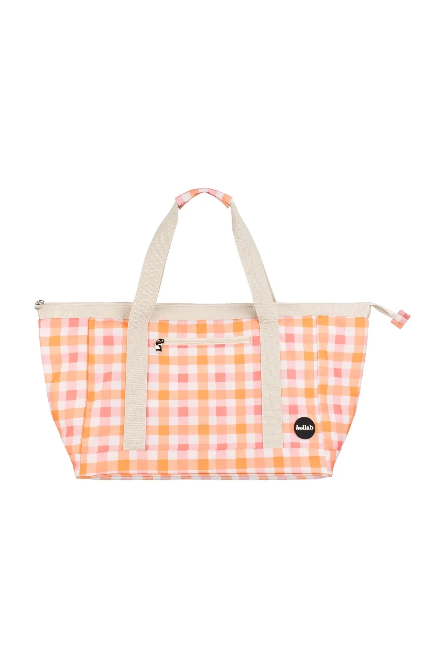 Tote Bag (Peach Check)