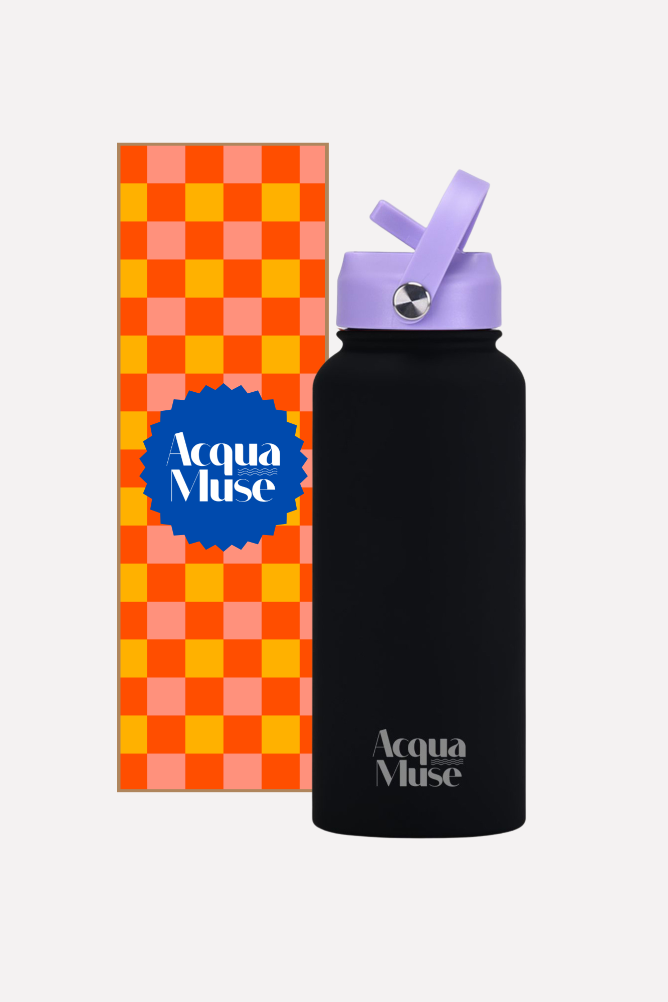 Acqua 1L Bottle (Black/Lavendar)