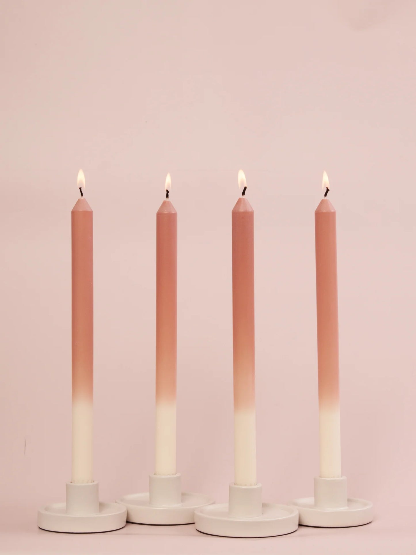30cm Ombre Candle (Ivory/Rose)