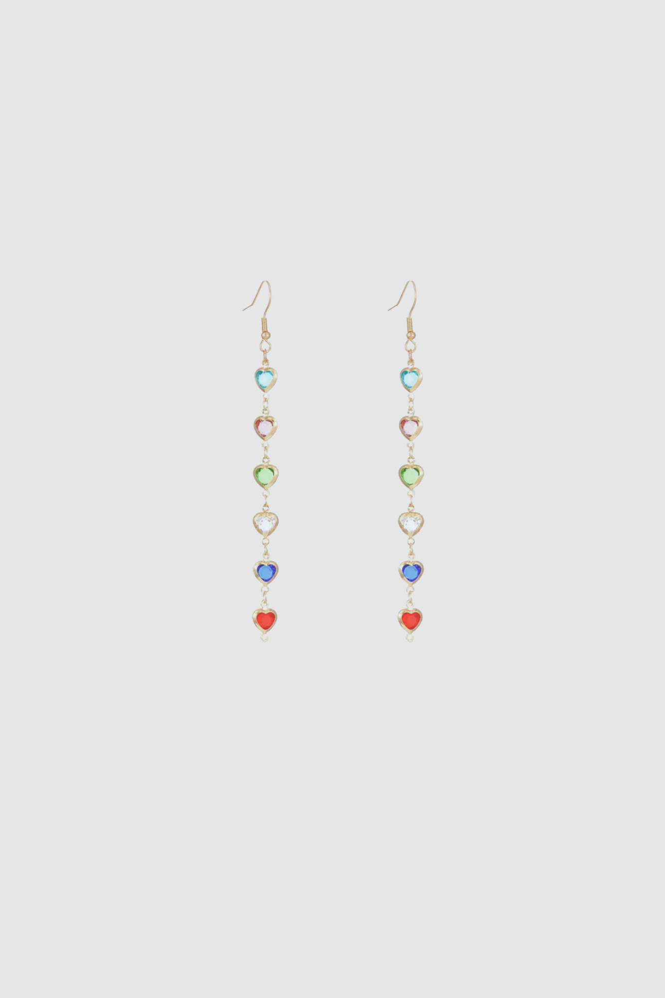 Multi Heart Dangle Earrings