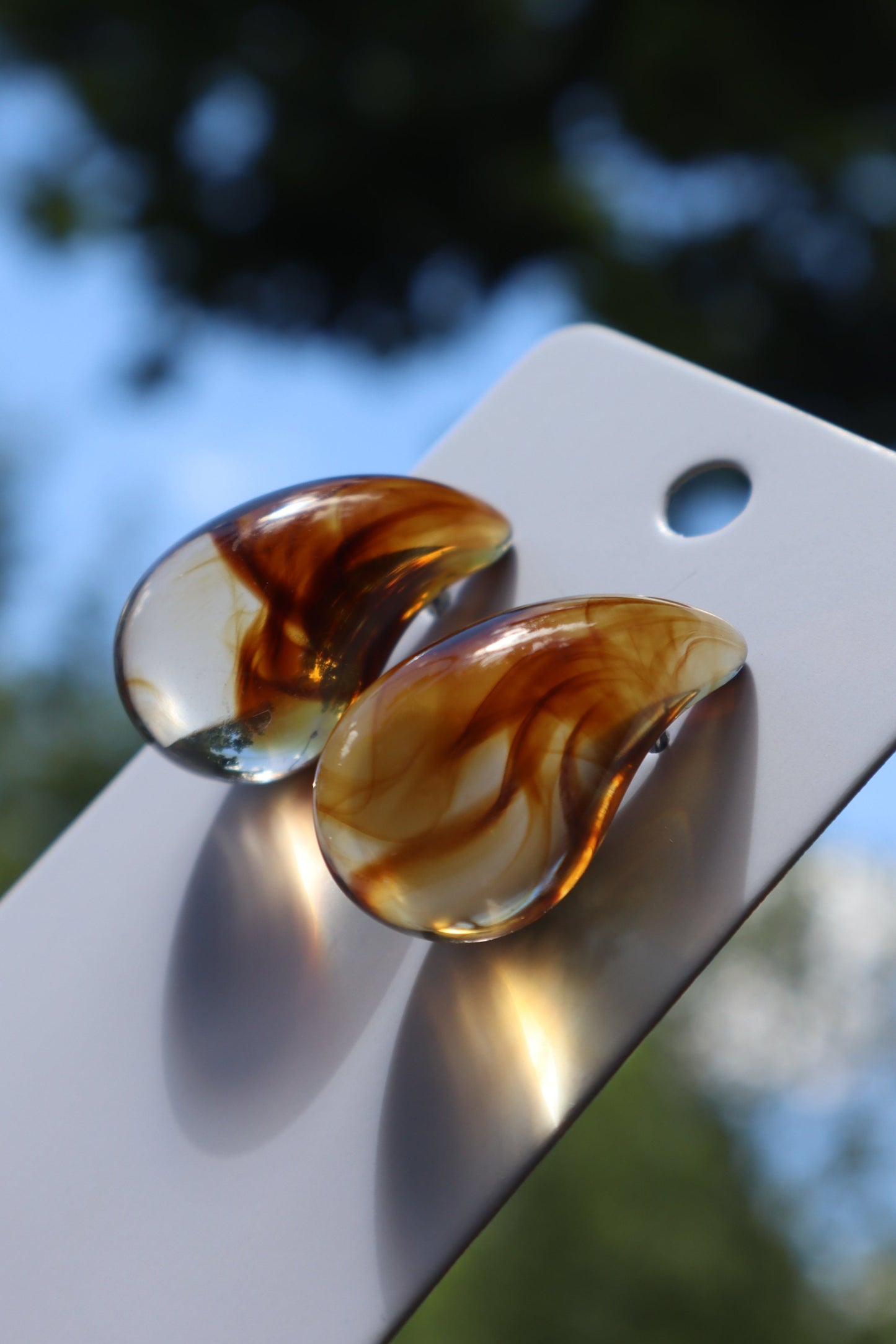Teardrop Studs (Smokey)