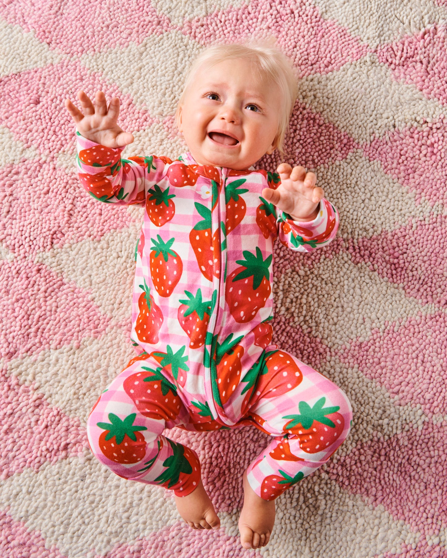 Strawberry Jam Long Sleeve Zip Romper