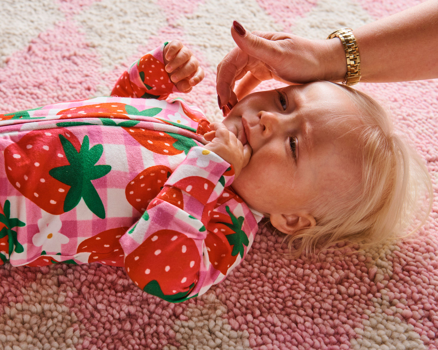 Strawberry Jam Long Sleeve Zip Romper