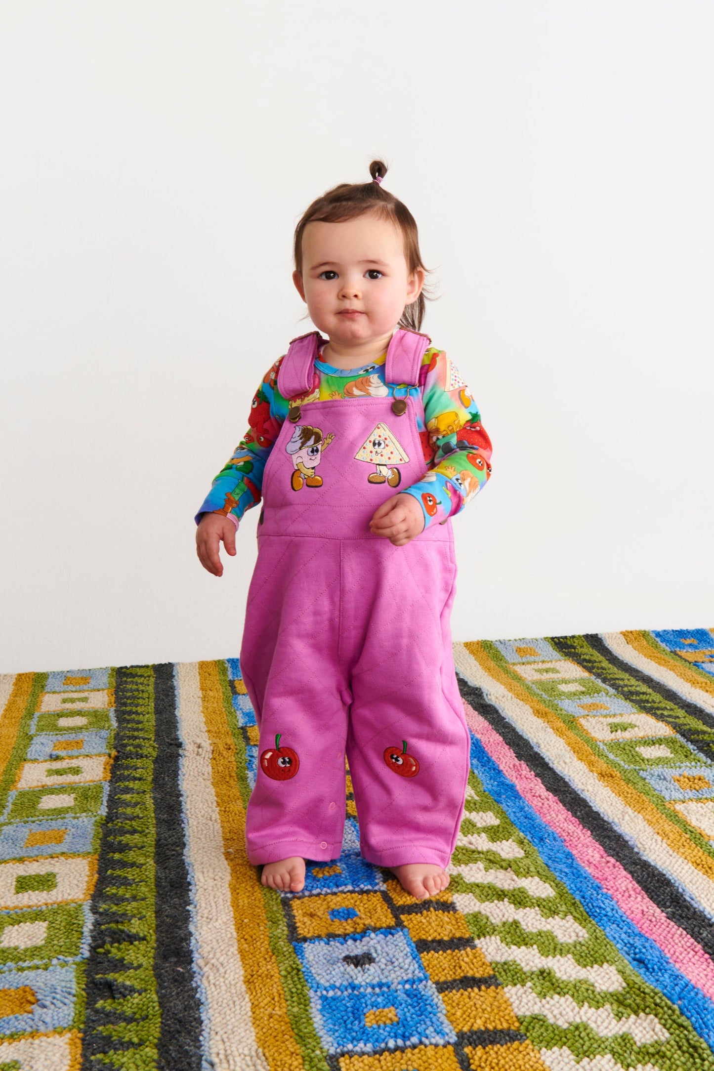 Just Dessert Quilted Fleece Overalls