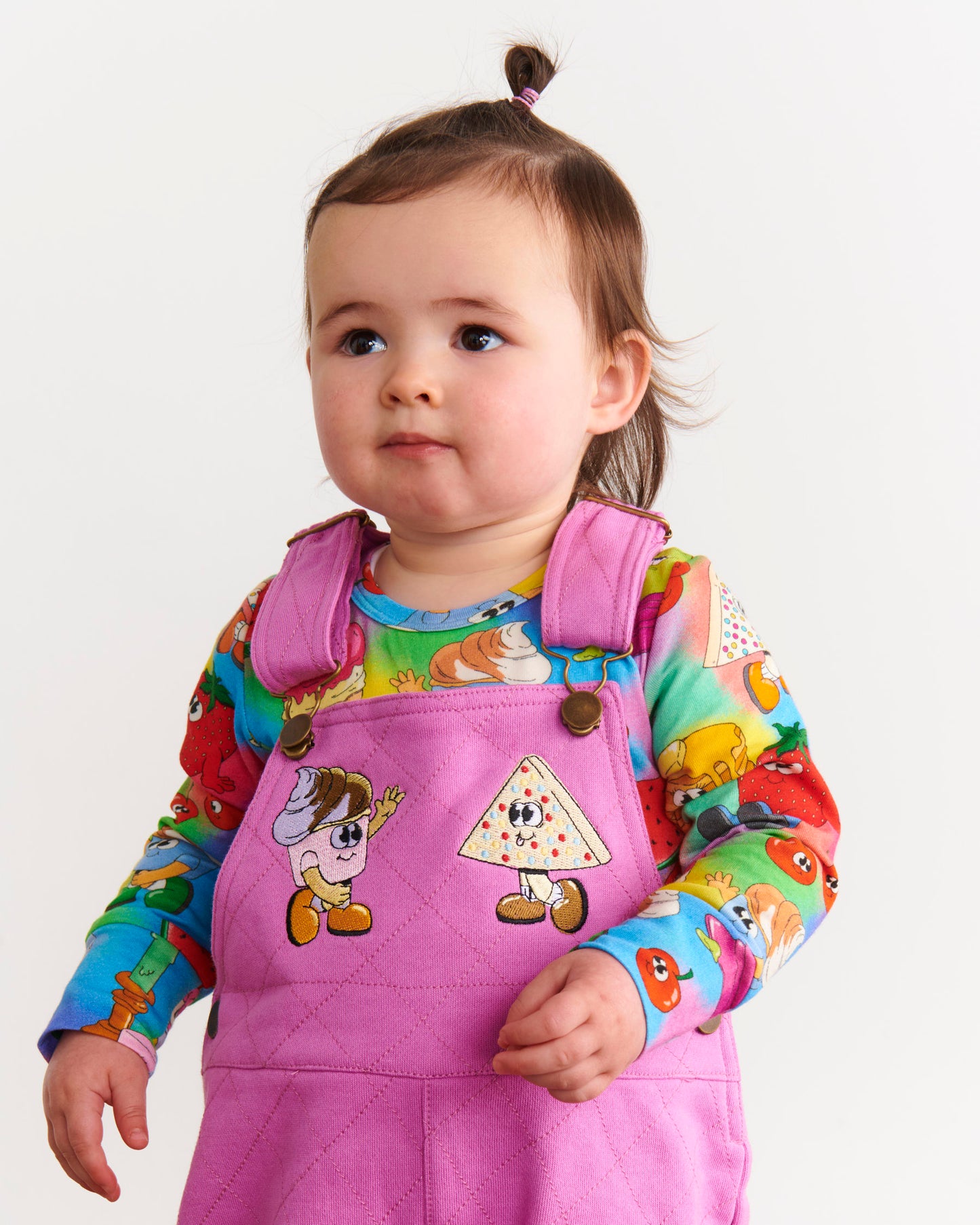 Just Dessert Quilted Fleece Overalls