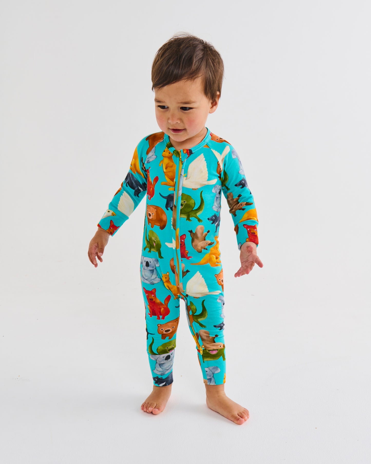 Home Among The Gum Trees Long Sleeve Zip Romper