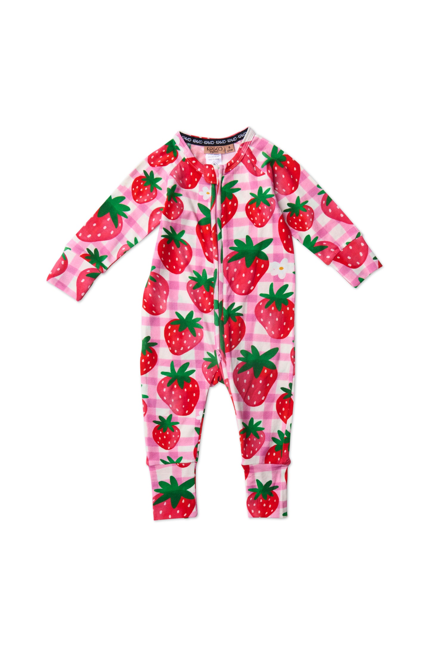 Strawberry Jam Long Sleeve Zip Romper