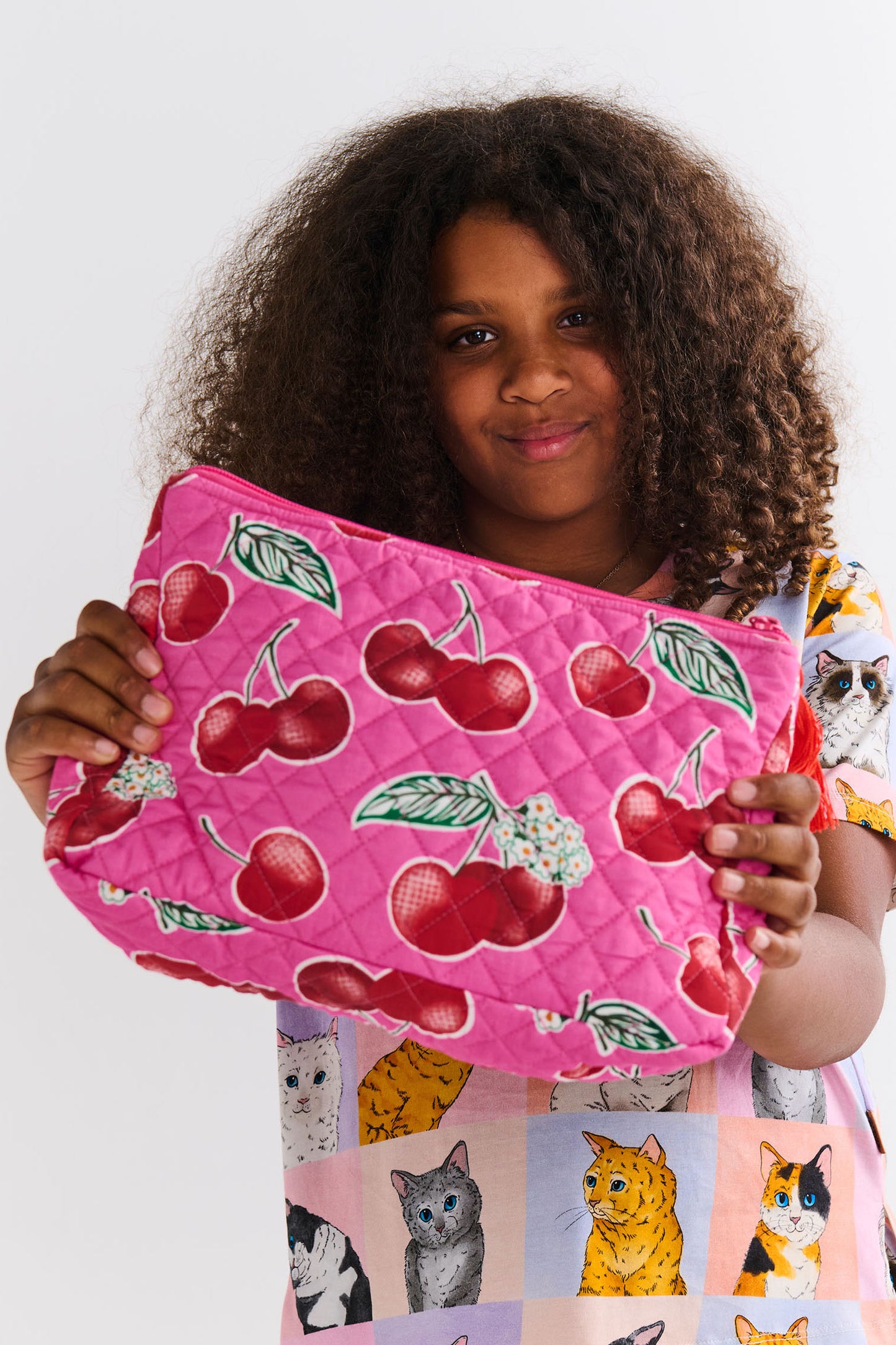 Cherry Blossom Quilted Toiletry Purse