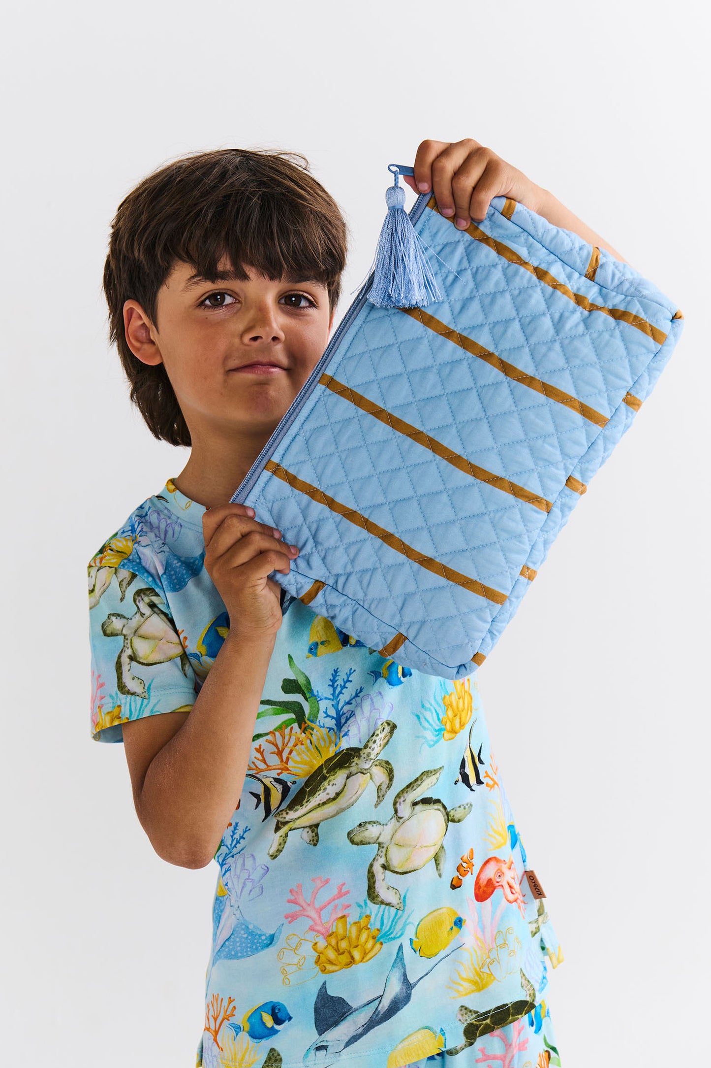 Como Stripe Quilted Toiletry Purse