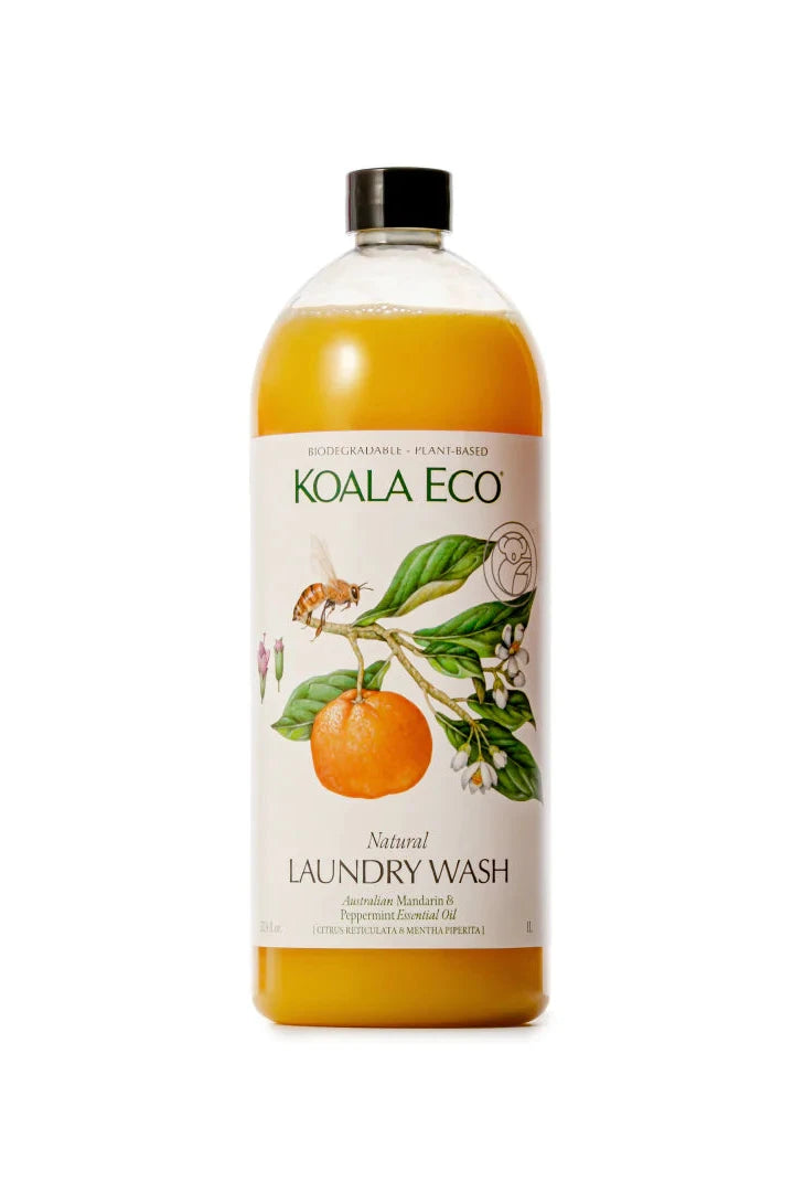 Natural Laundry Wash REFILL Mandarin & Peppermint (1 ltr)”