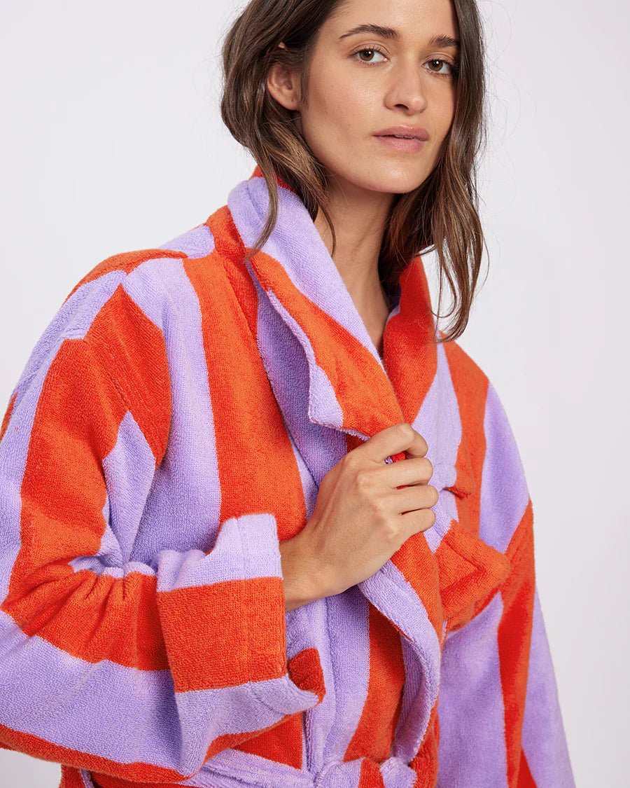 Robe (Grapefruit Stripes)