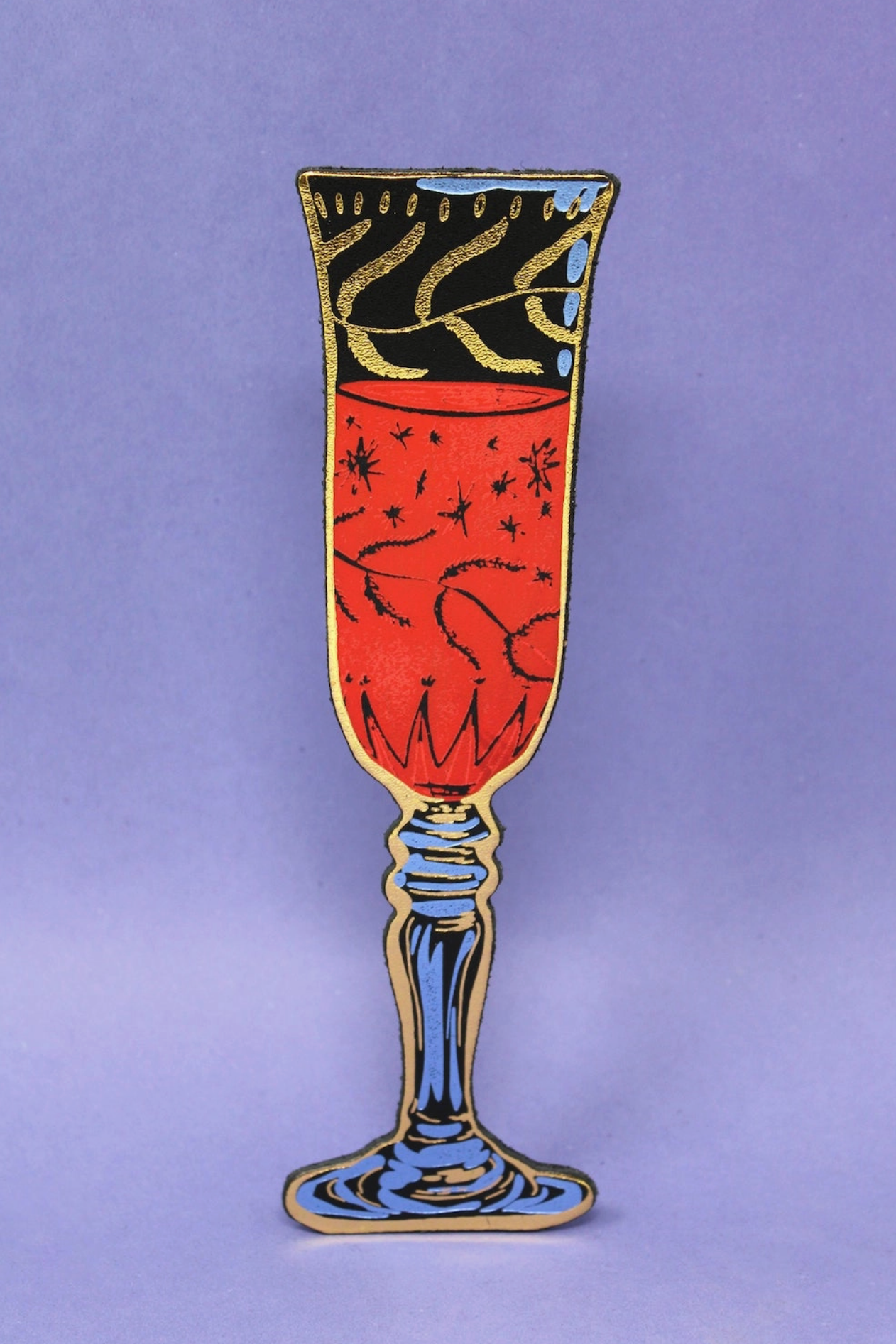 Wine Glass Bookmark (Black)