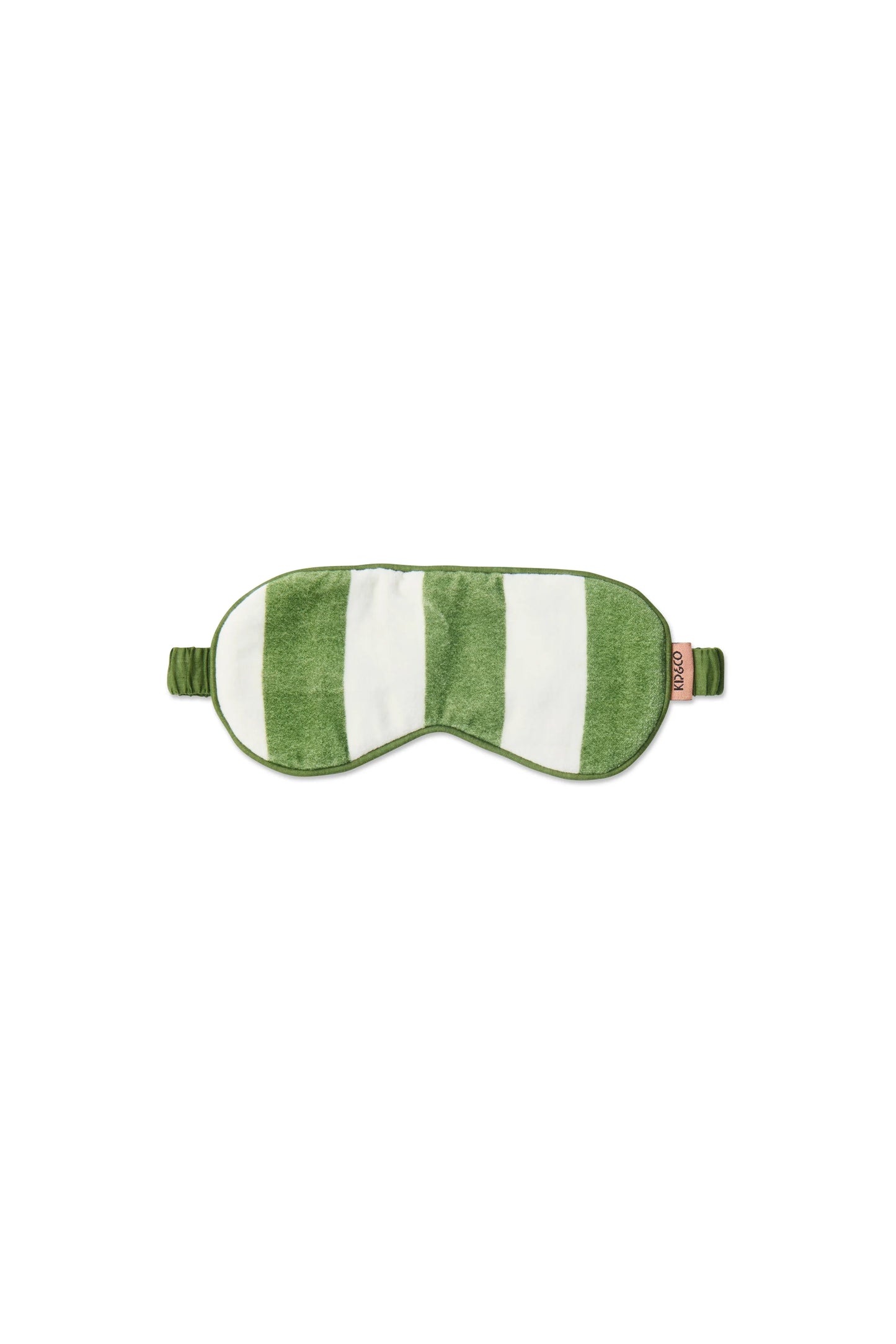Moss Stripe Velvet Eye Mask