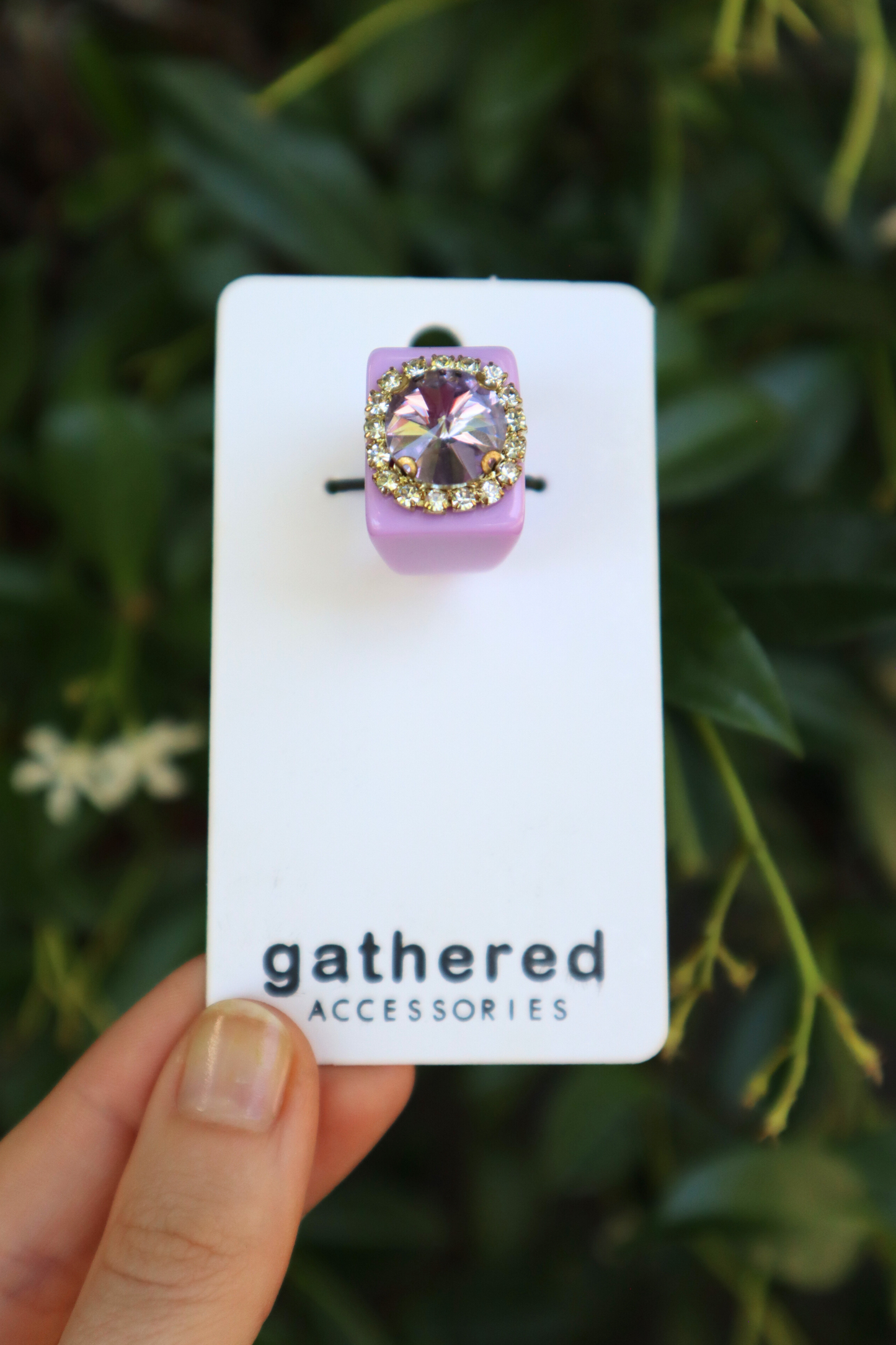 Chunky Rhino Ring (Pink/Viol)