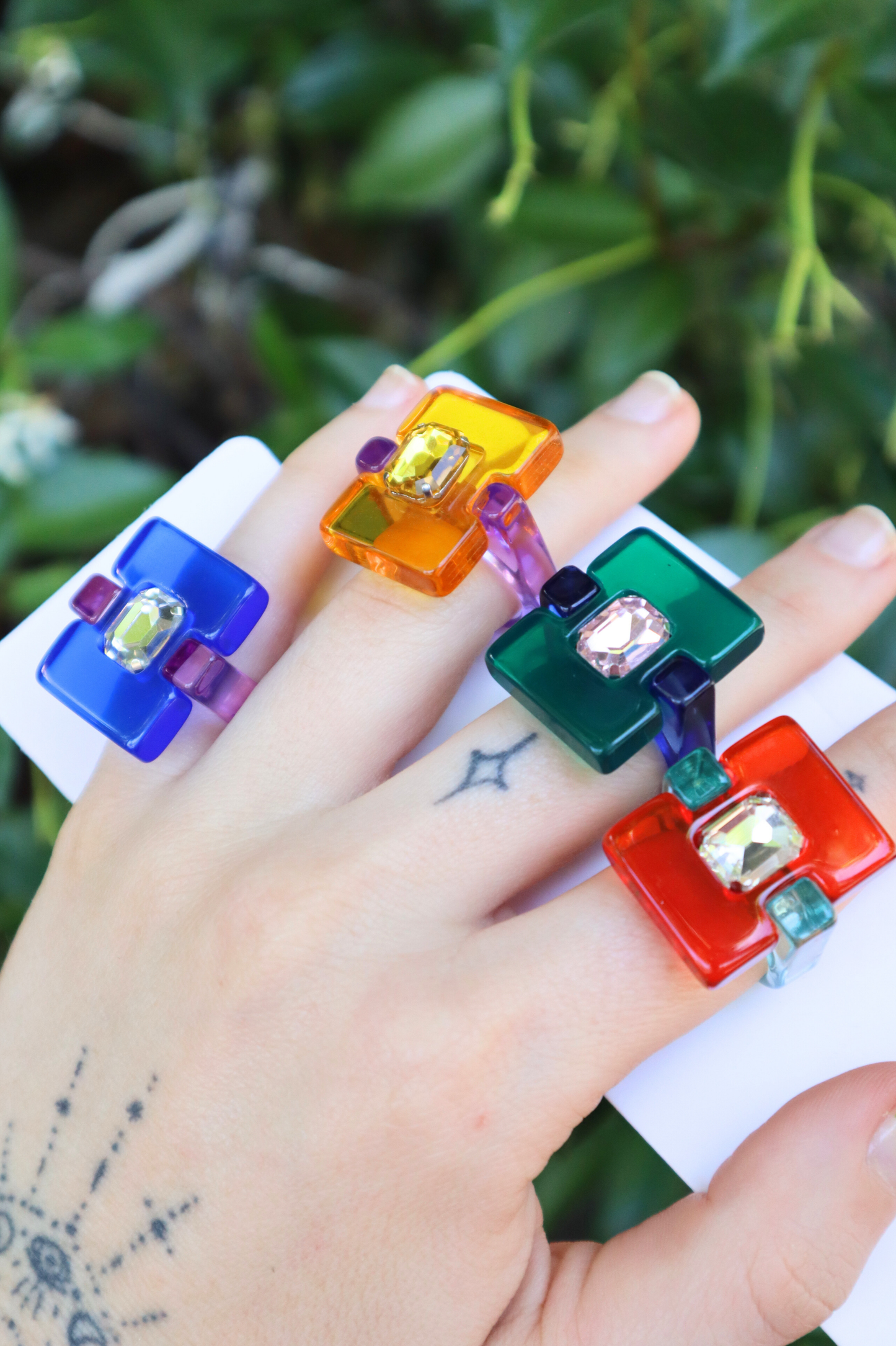 Flat Top Multi Ring (Pur/Blu)