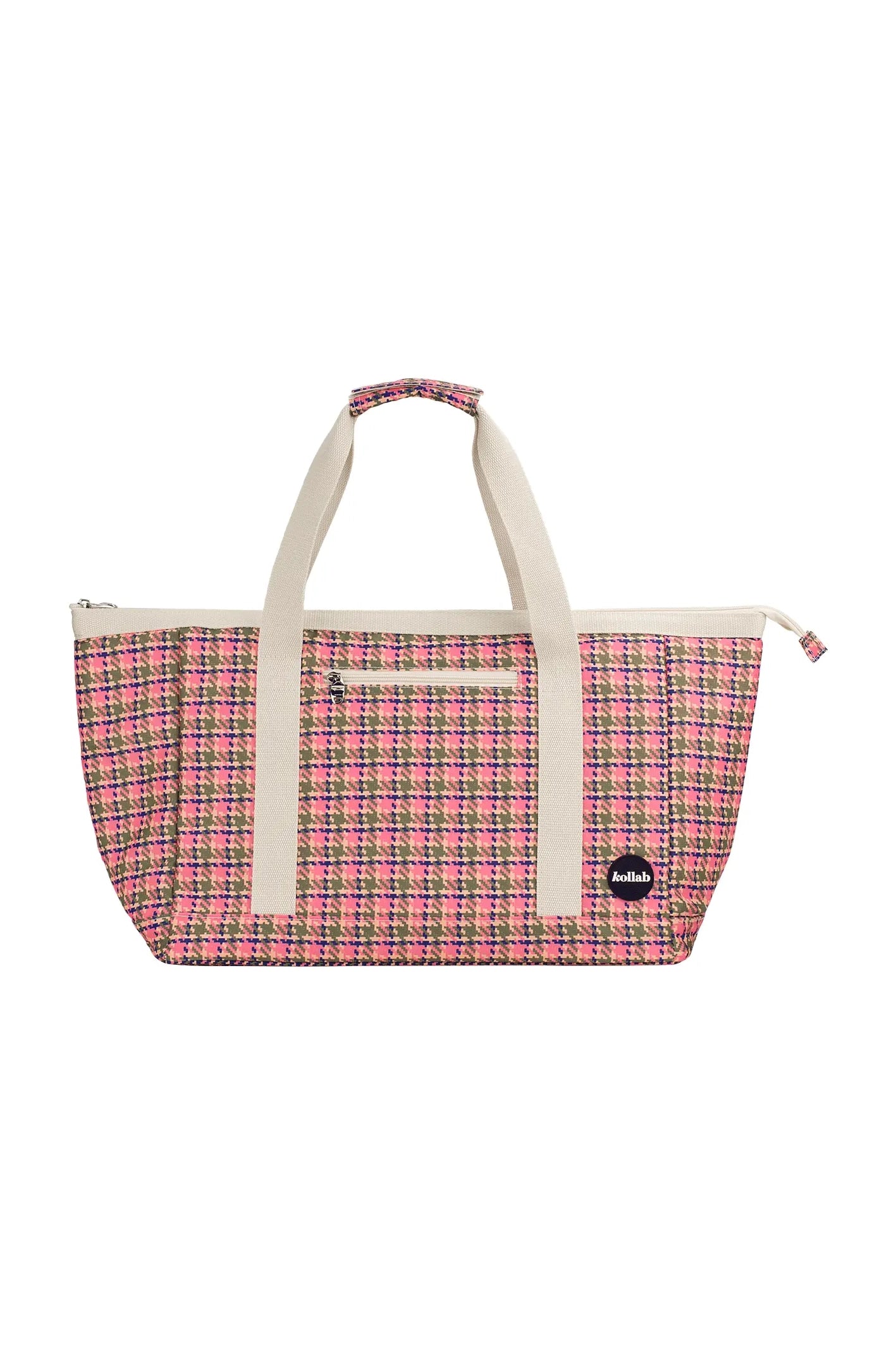 Tote Bag (Pink Houndstooth)