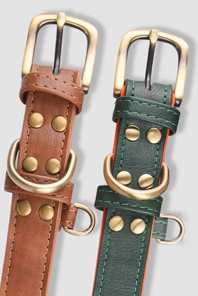 Oscar Leather Collar (Tan)