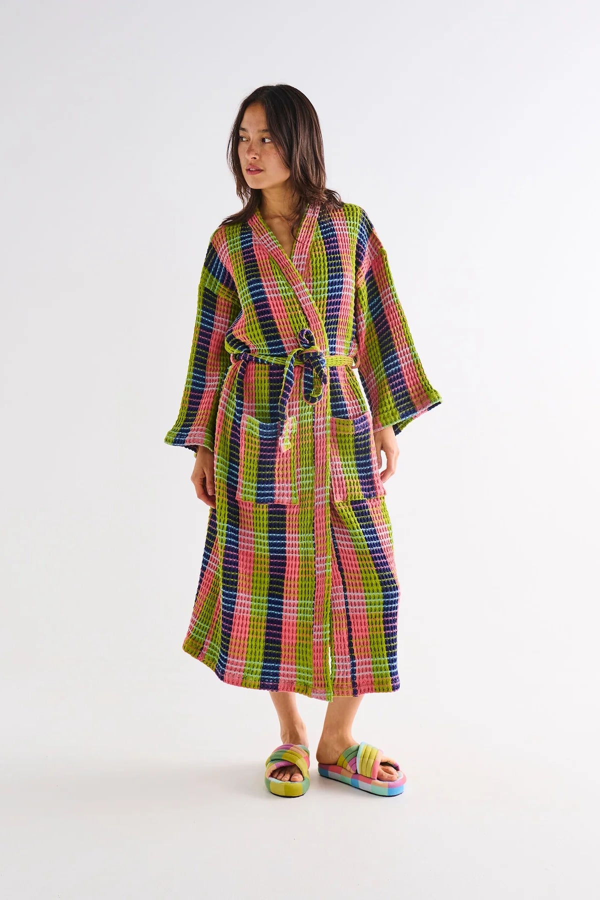 Florida Tartan Waffle Bath Robe