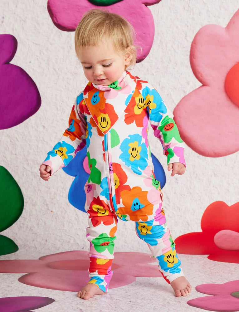 Hej Blomma! LS Zip Up Romper