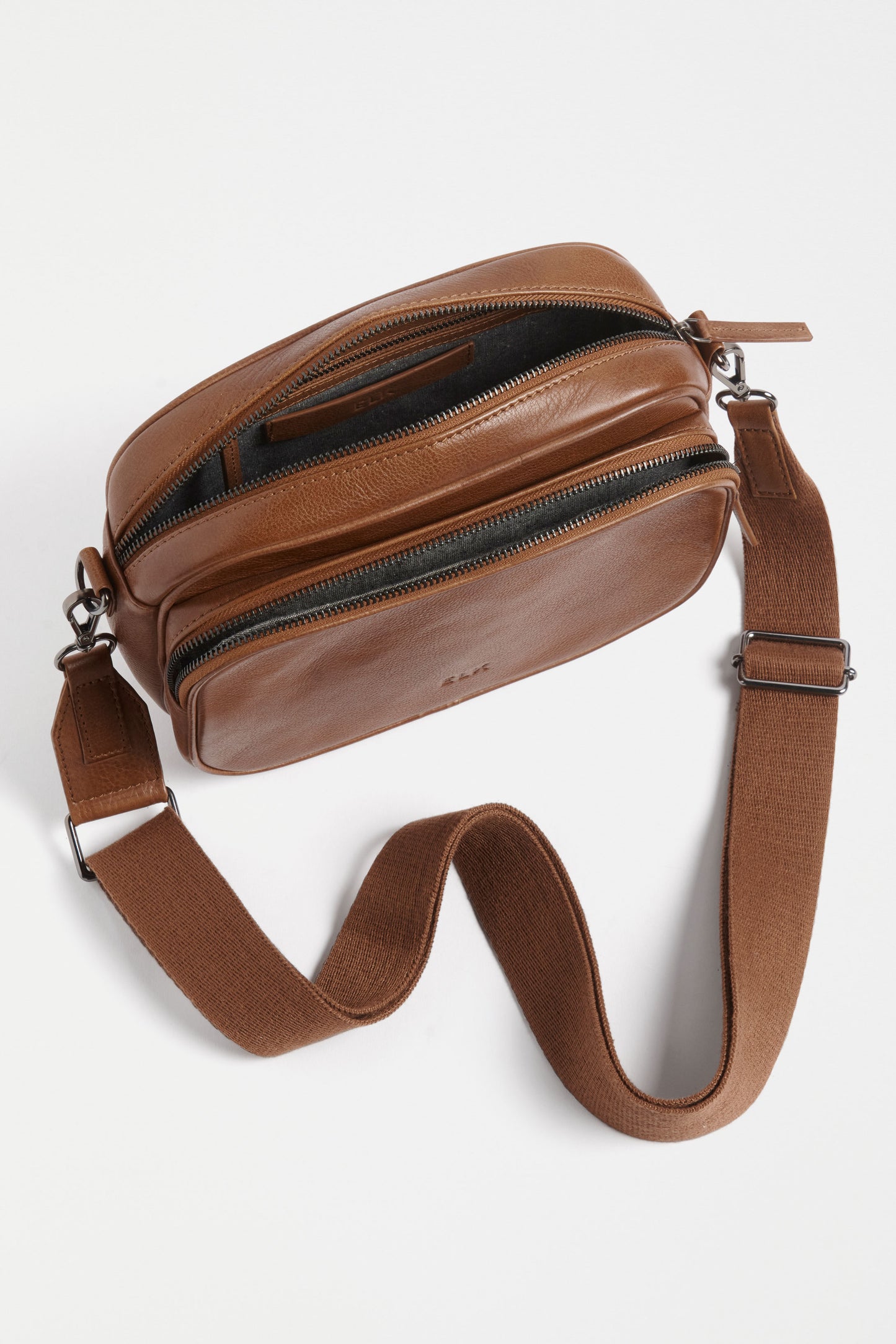 Kassel Leather Crossbody Bag (Tan)