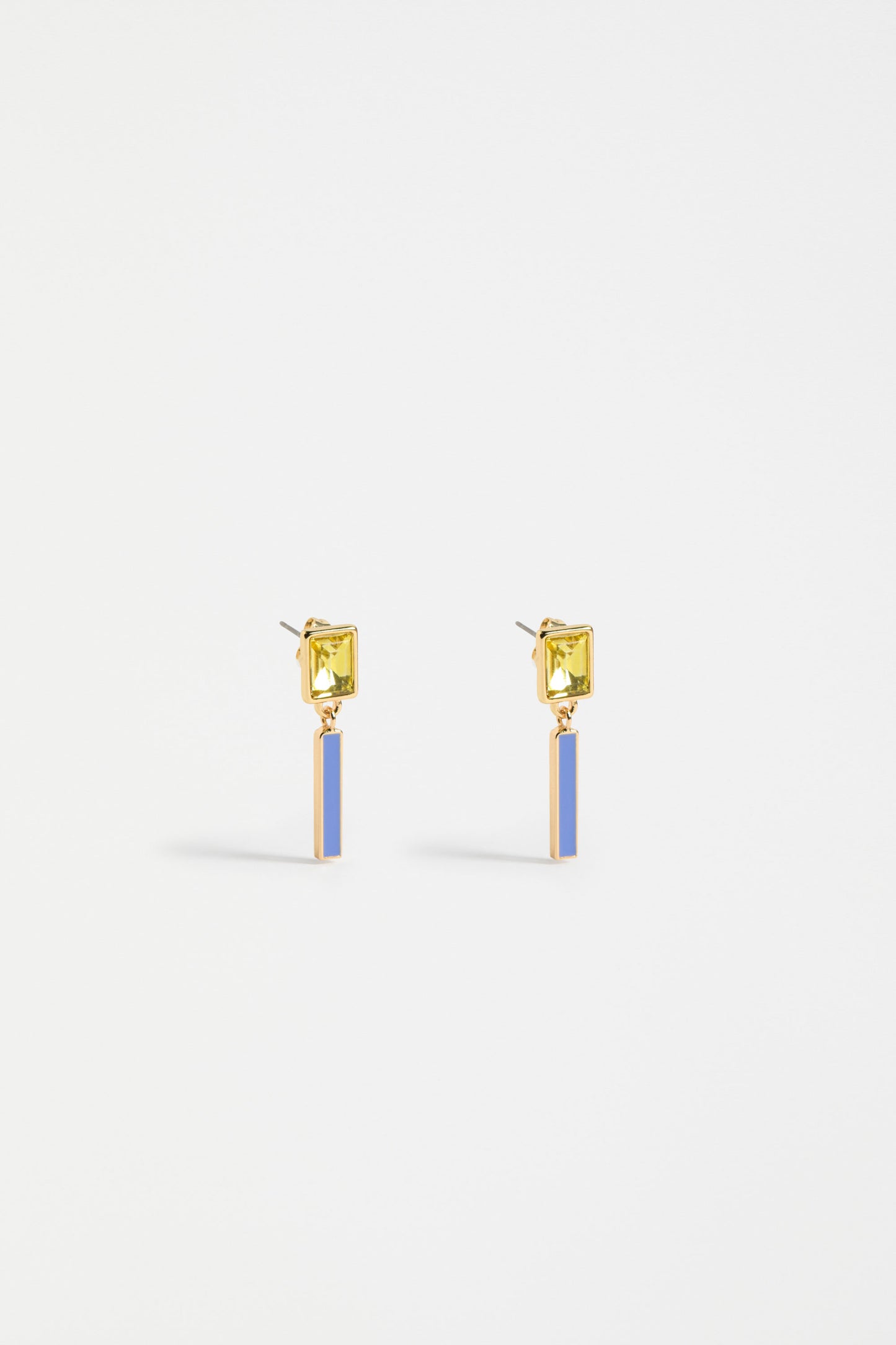 Ival Short Drop Earrings (Chartreuse)