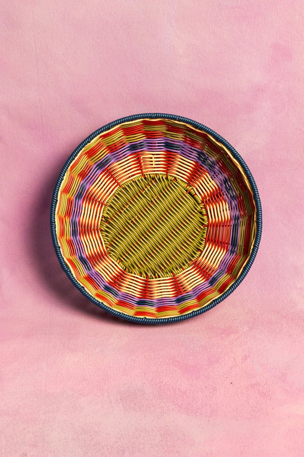 Woven Bowl (Red/Olive)