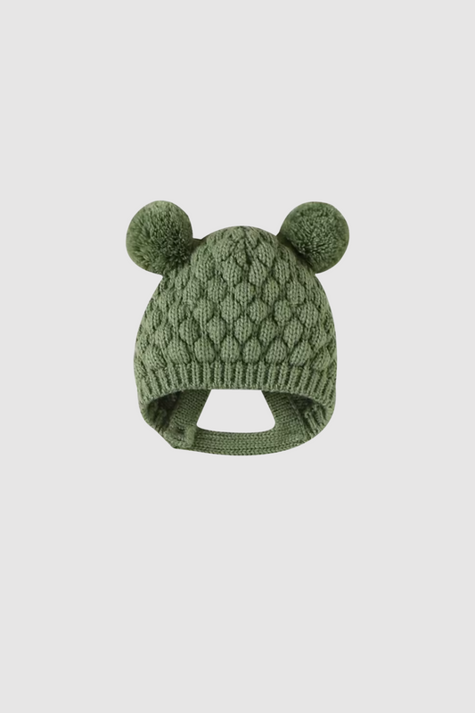Knit Baby Beanie (Leaf)