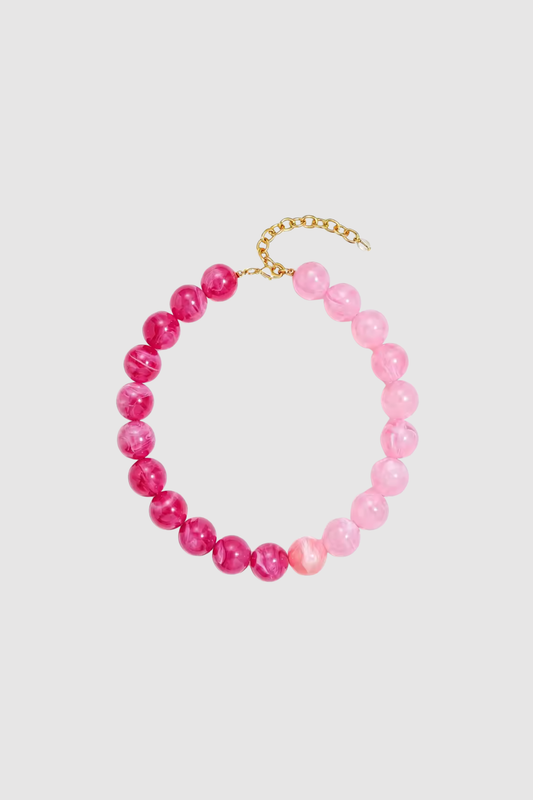 Resin Bead Necklace (Pinks)