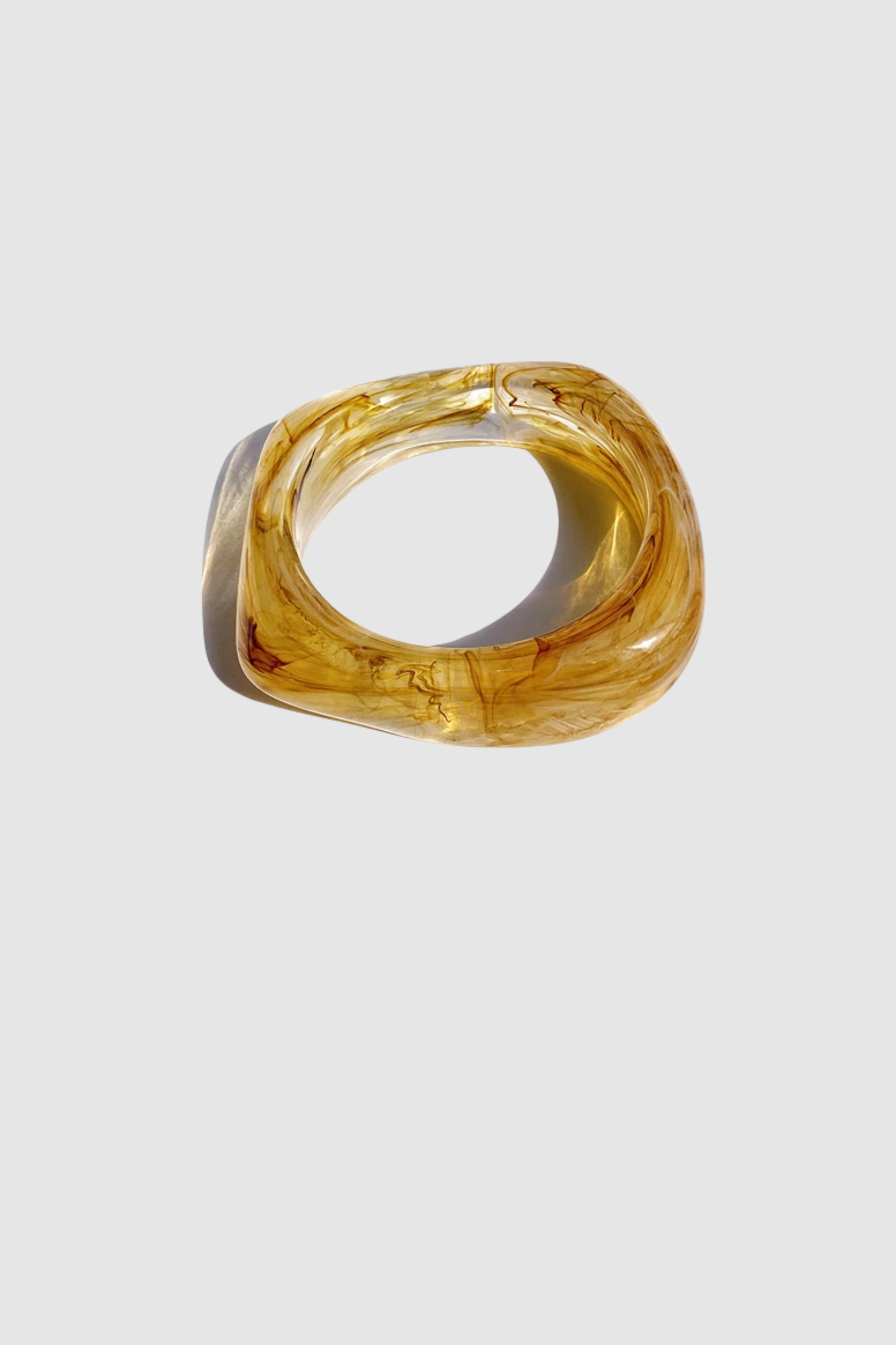 Odd Shape Bangle (Latte Swirl)