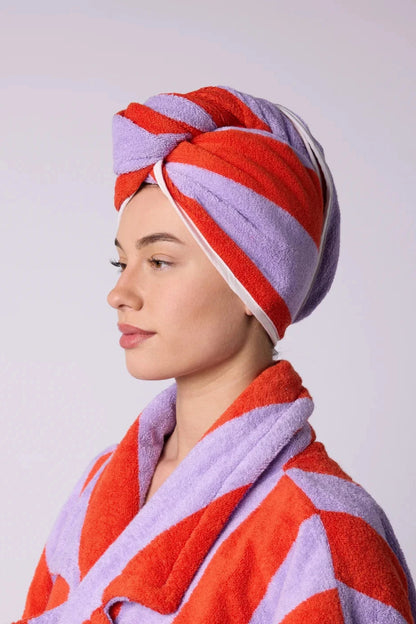 Hair Wrap (Grapefruit Stripes)