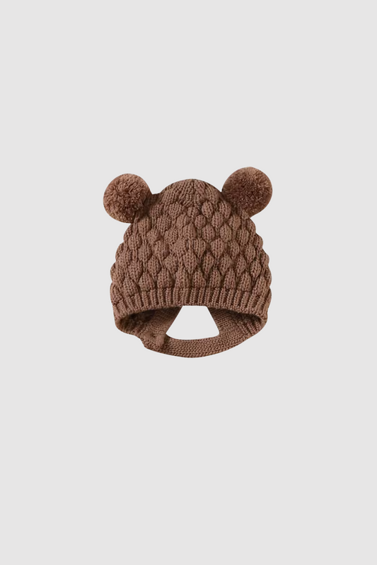 Knit Baby Beanie (Chocolate)