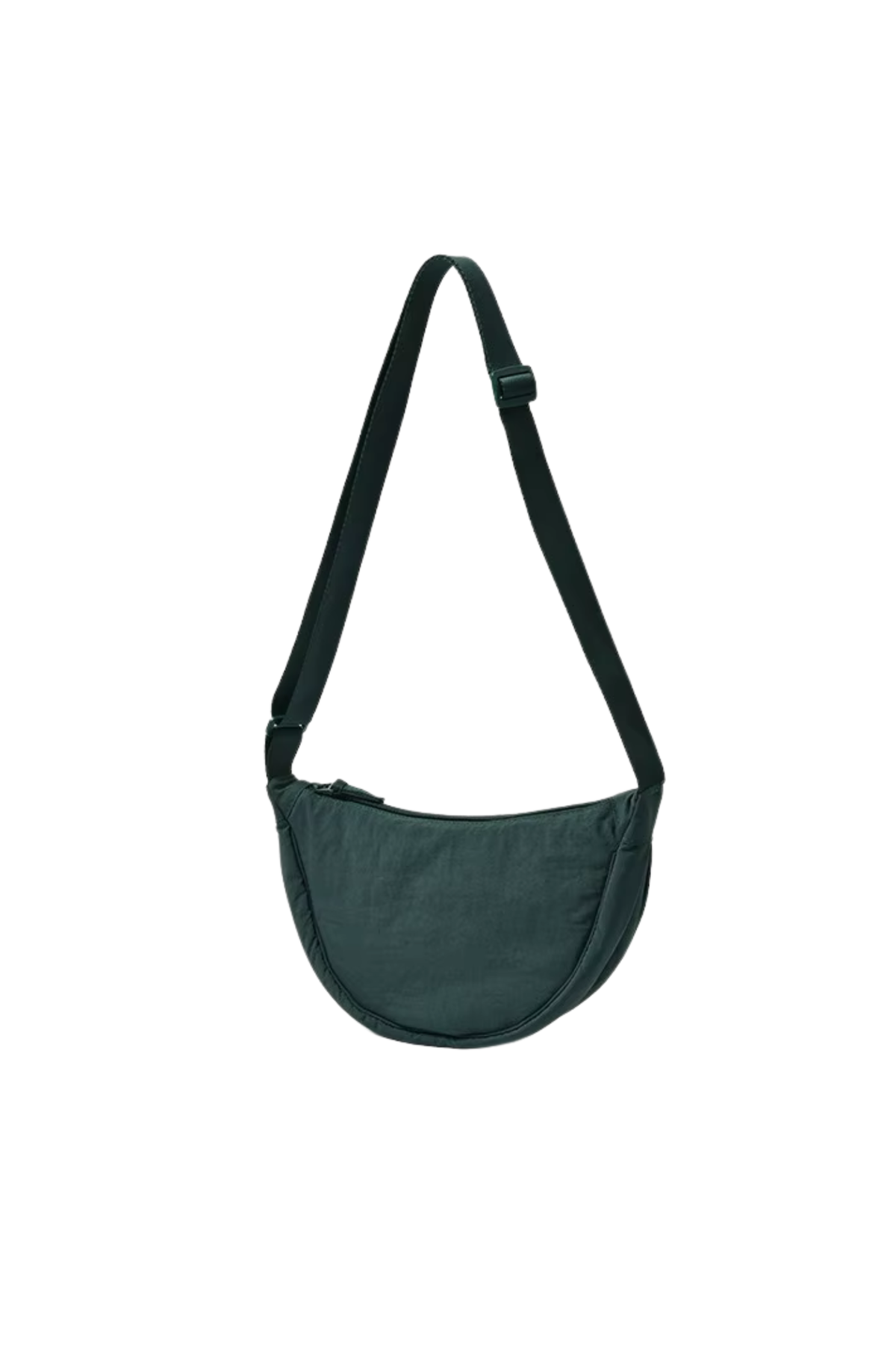 Mavis Crescent Nylon Bag (Dark Pine Green)