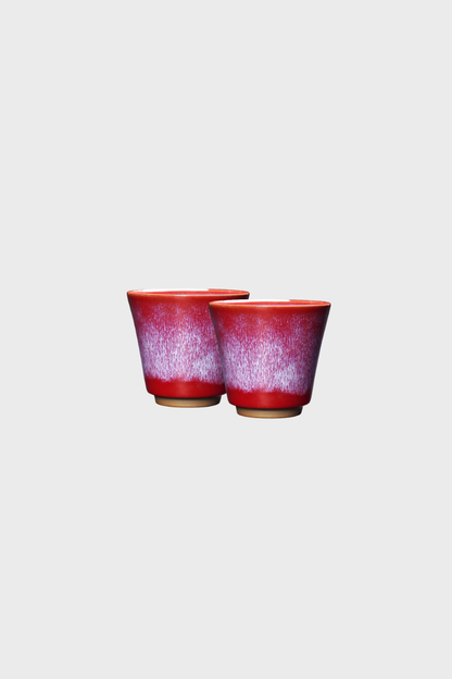 Espresso Cups - Set of 2 (Red Pink)
