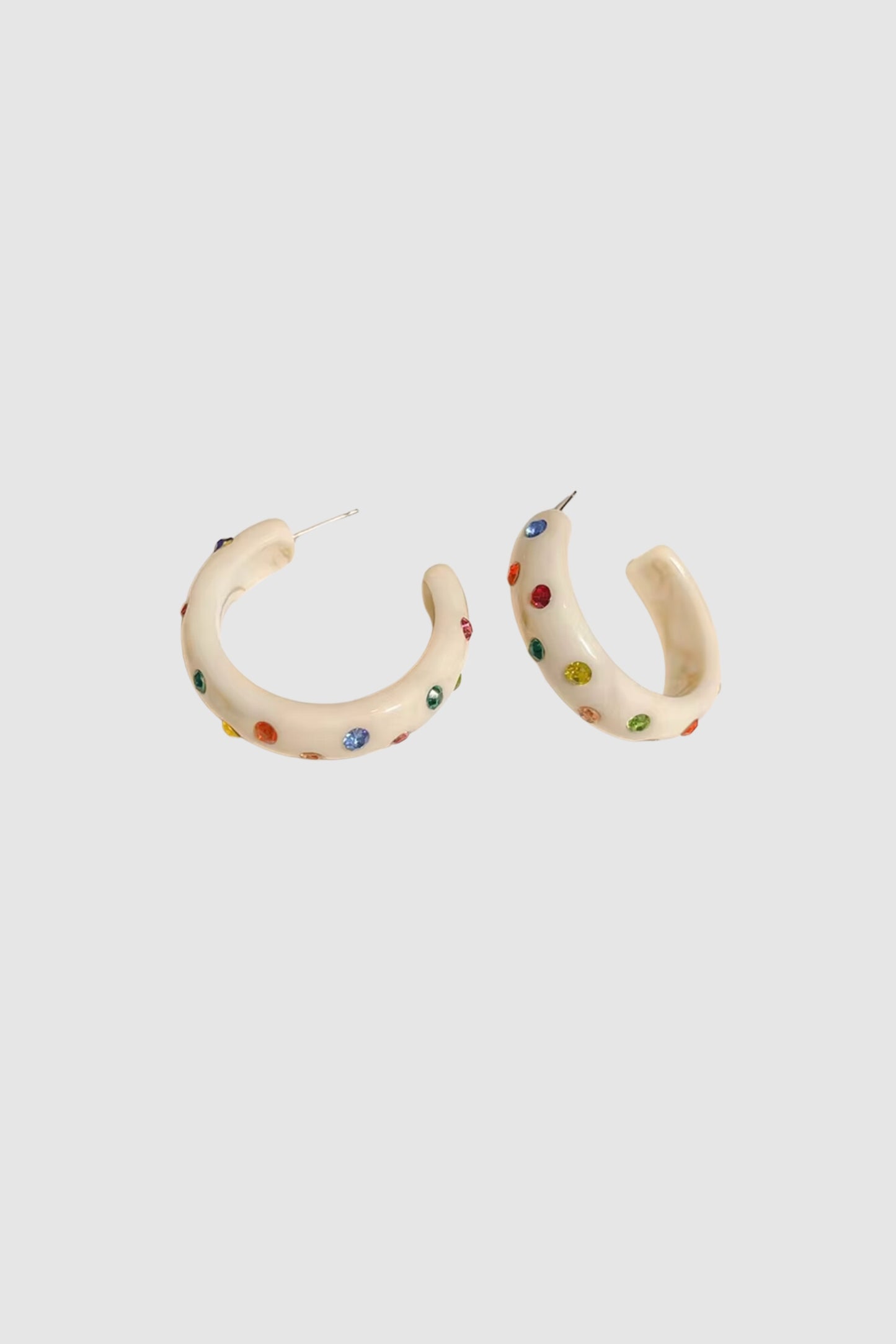 Bling Hoops (White)