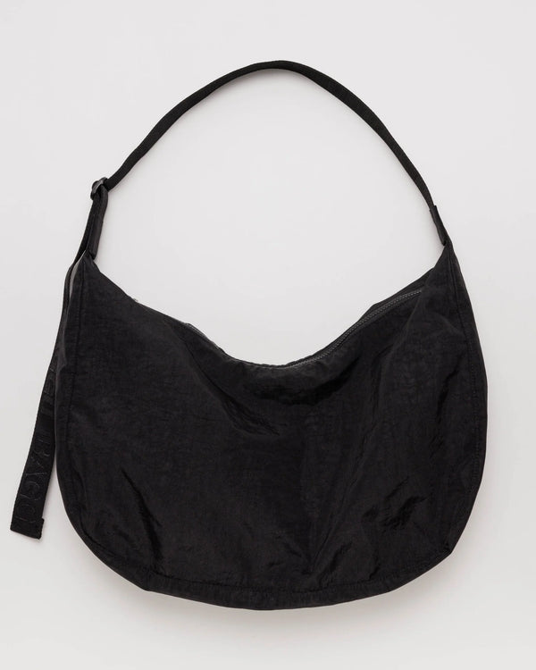 Large Nylon Crescent Bag (Black)