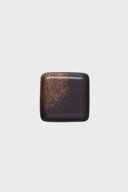 Square Ceramic Dish (Blk Brn)