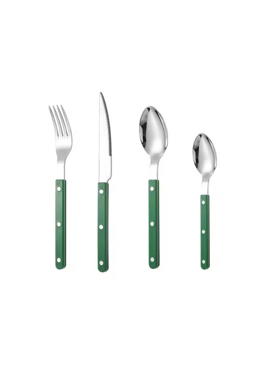 4pc Bistrot Cutlery Set (Green)