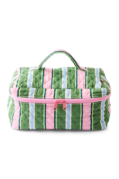 Cactus Stripe Quilted Toiletry Case