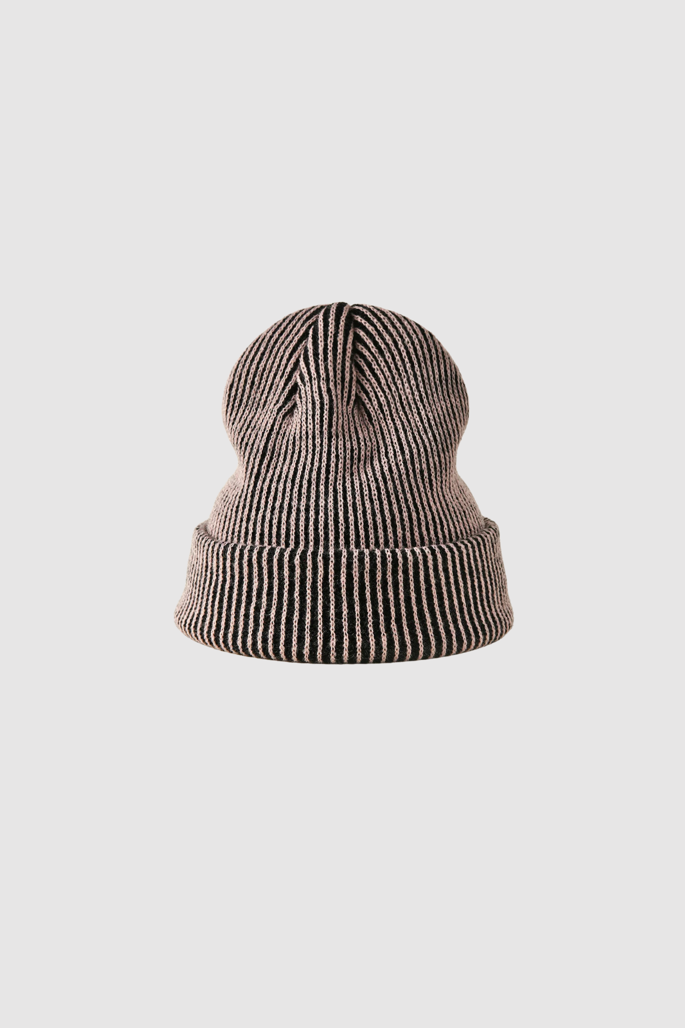Stripe Knit Beanie (Black)